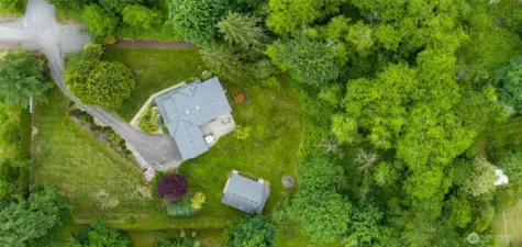 Huge 1.85 acre lot, mostly cleared. Unencumbered, so you can clear for horses, build a DADU, etc...
