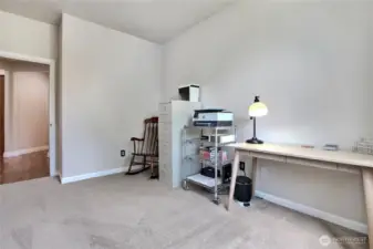 Lots of light in this dedicated office space.