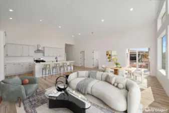 Living and kitchen