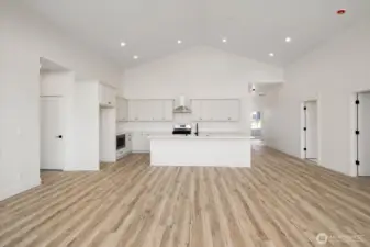 Vaulted ceilings in the kitchen!