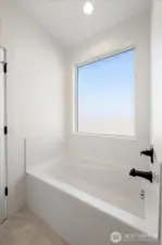Soaking tub in primary