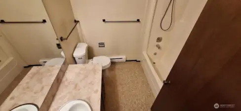 Full bath off living room