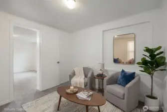 Just outside the primary is a bonus room- perfect spot for a lounge or workout space.