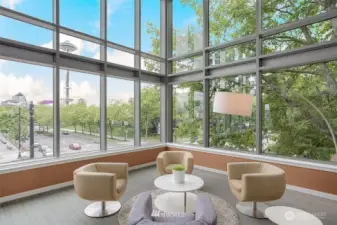 Gorgeous views of Space Needle from Event room