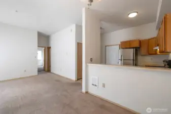This home is freshly painted with vaulted ceilings! You'll love the bright, airy space.