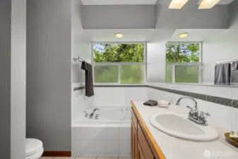 master bathroom separate jucuzzi bathtub & separate shower