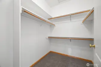 master bedroom with walk in closet