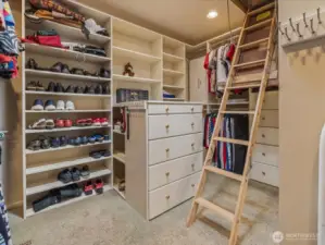 Pull Down Ladder to the Large Finished Attic Space and Cedar Closet