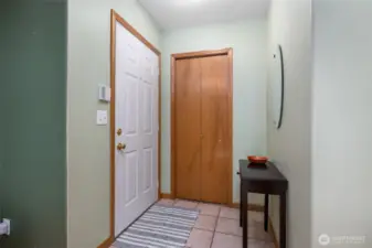 Front entry way, with large coat closet.