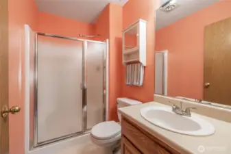 Primary bedroom attached bathroom.