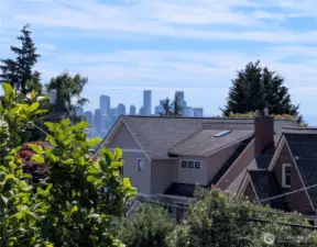 View of downtown from the living room and kitchen veranda