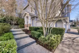 Front entrance to Townhouse Unit G1 from the street level.