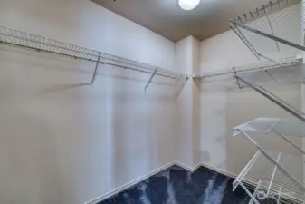 Large Primary walk-in closet.
