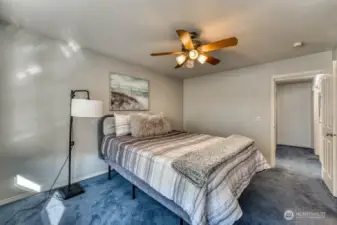 Primary looking into the hall way - there are 2 rooms and full hall bath.