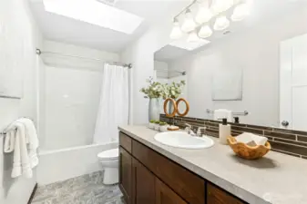 2nd full bath upstairs.