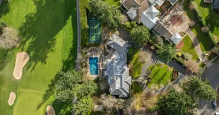 An aerial view of the gated estate.