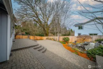 Patio pressure washed and sanded in February 2026.