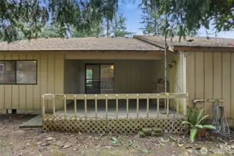 Covered deck, backyard