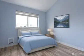 Virtually staged bedroom