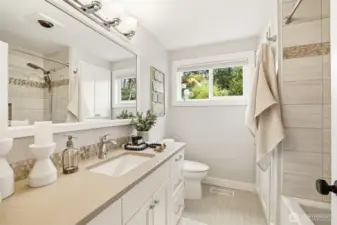 Remodeled bathroom with thoughtful design and detail