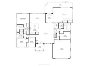 Functional floor plan with flexible living spaces