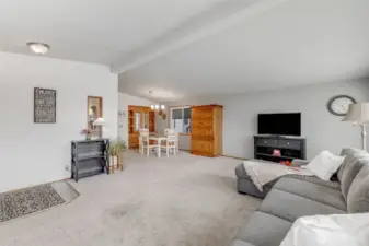 View of living and dining area