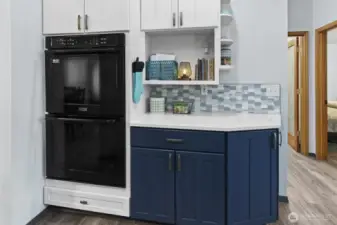 Double wall oven and more countertop!