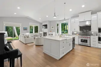 Large open kitchen and living room
