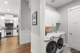 Laundry off garage