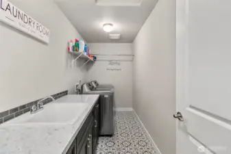 Spacious Upstairs Utility Room with counter space.