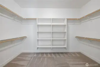 Wood Shelving installed in All Closets
