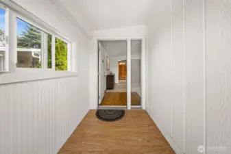Entry vestibule is perfect for a drop zone!