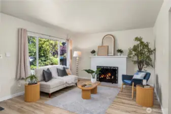 Big vinyl windows provide lots of natural light