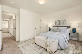 All four bedrooms are spacious, roomy and offer large closets.