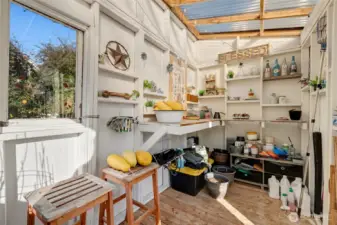 Even a potting shed...