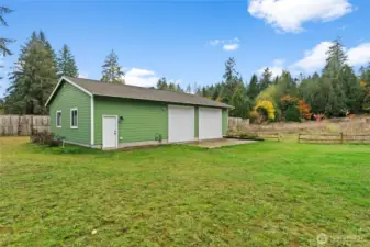 Massive 1,536 sq. ft. shop with room for tools, projects, and more.