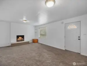 The main level has forced air gas heat.