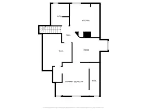 The upper level unit floor plan.
