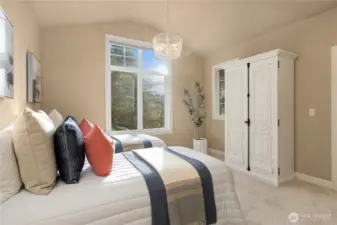 Upper bedroom #two with walk-in closet and ensuite 3/4 Bath.