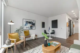 Room for a dining table or WFH desk