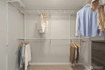 Primary walk in closet