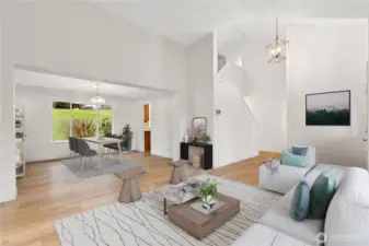 Entry opens to living room