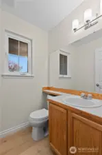 Main level powder room