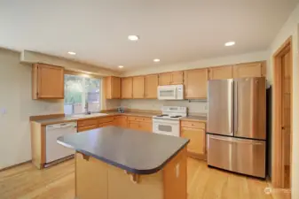 Spacious kitchen with lots of counter space