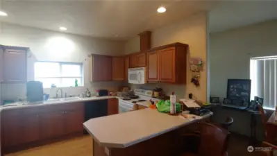 Kitchen inside the barn just off living area shown in prior photo.