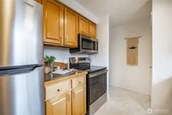 Plenty of cabinet space for storage