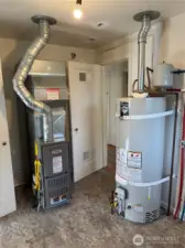 Gas furnace & hot water tank