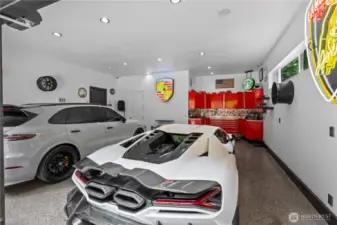 attached garage next to house