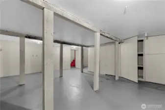 Clean Freshly Painted Basement
