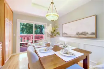 Tons of cupboard space to keep the Dining Room well stocked!